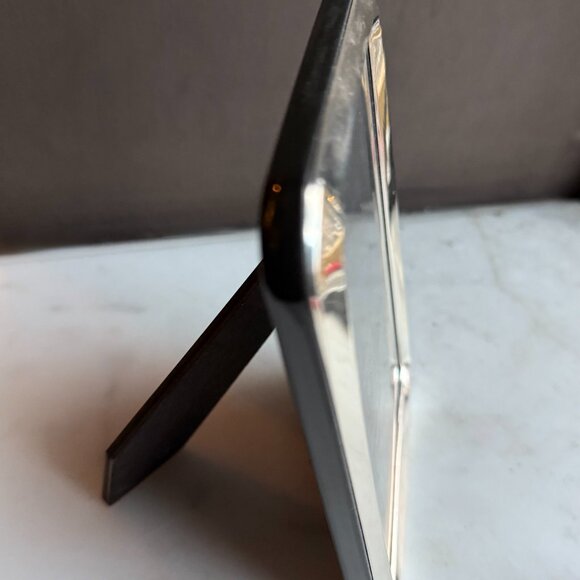 Sterling Silver Argento SC 5 x 7 modern frame with wood back new in orginal box - Picture 7 of 12